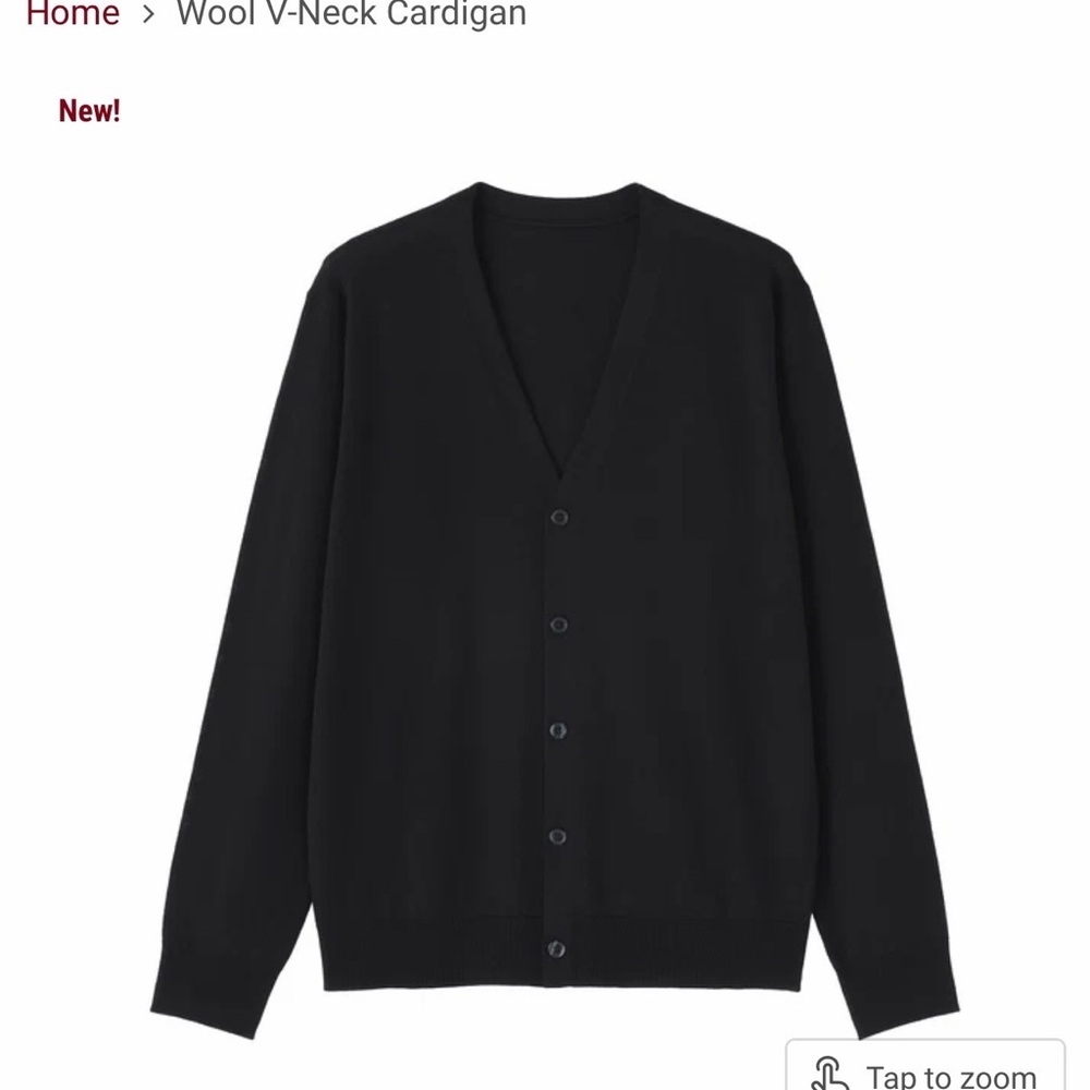Muji men’s wool cardigan
